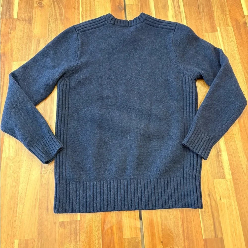 Sz M Country Road Men's Dark Blue Navy Crewneck Heavy Sweater 100% Lambswool